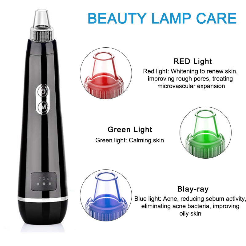 Portable rechargeable electric vacuum blackhead removal tool kit