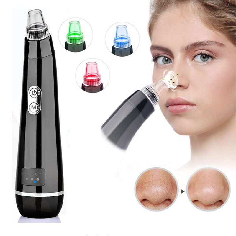 Portable rechargeable electric vacuum blackhead removal tool kit