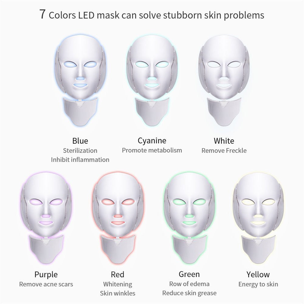 7 Colour Photon LED Skin Rejuvenation LED Face Mask