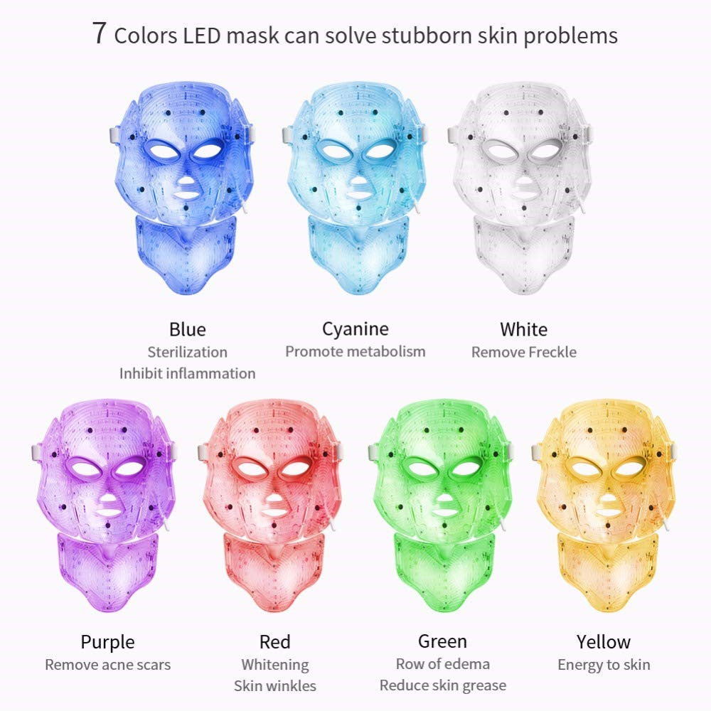 7 Colour Photon LED Skin Rejuvenation LED Face Mask