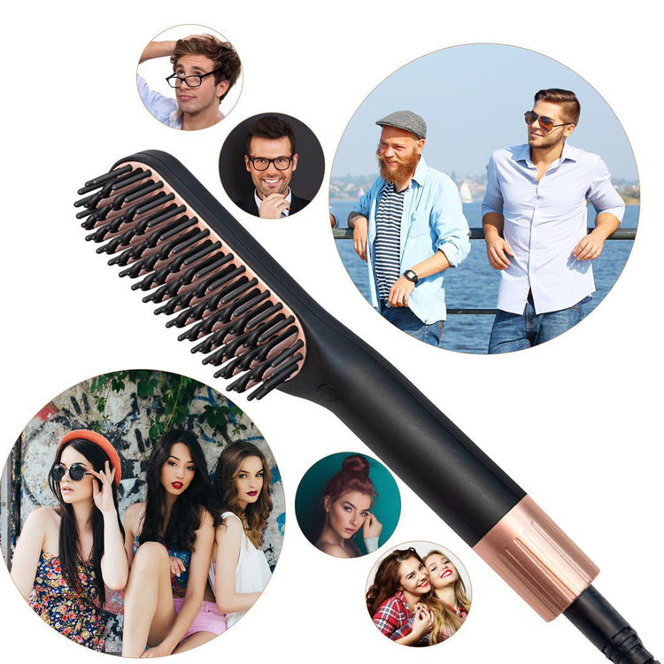 2022 Portable Heating Anti Scald 3 Heating Levels Electric Hair Styling Straightening Brush