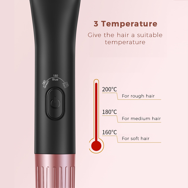 2022 Portable Heating Anti Scald 3 Heating Levels Electric Hair Styling Straightening Brush