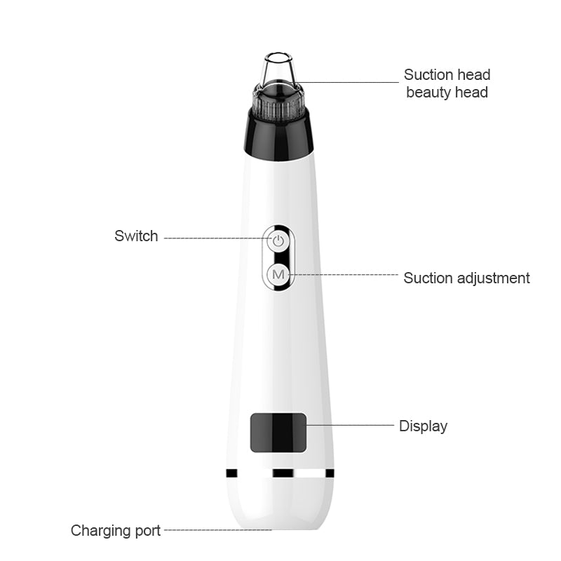 Portable rechargeable electric vacuum blackhead removal tool kit