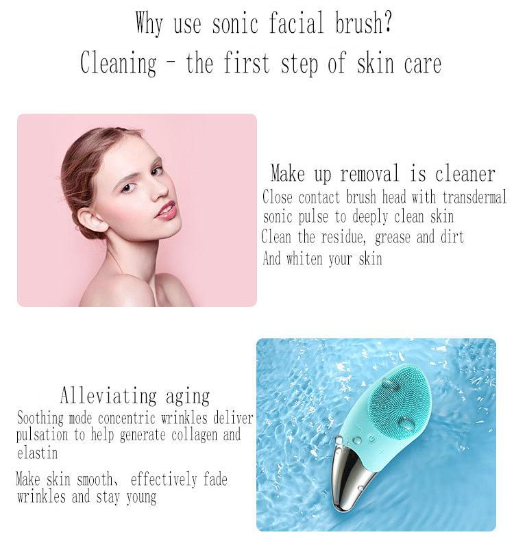 Electric Silicone Facial Cleansing Brush