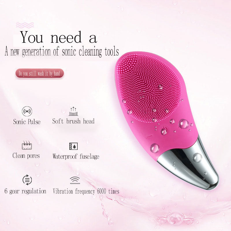 Electric Silicone Facial Cleansing Brush