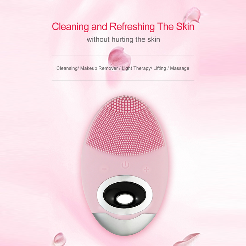 OEM/ODM Full Silicone Facial Cleaner Sonic Washing Ultrasonic Face Cleansing Brush