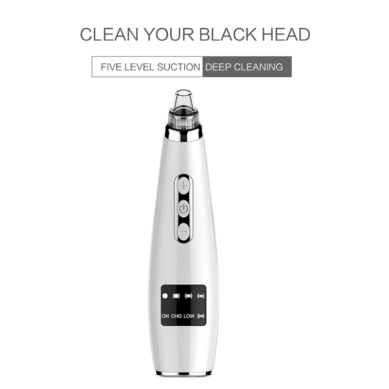 Newest Upgraded Facial Pore Vacuum and 5 Suction Power USB Rechargeable Blackhead Remover