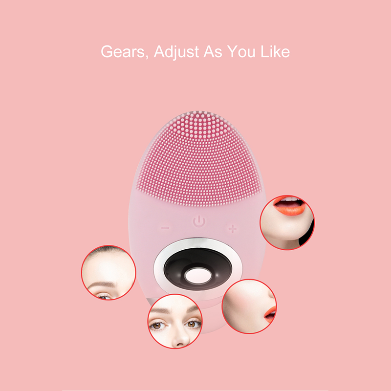 OEM/ODM Full Silicone Facial Cleaner Sonic Washing Ultrasonic Face Cleansing Brush