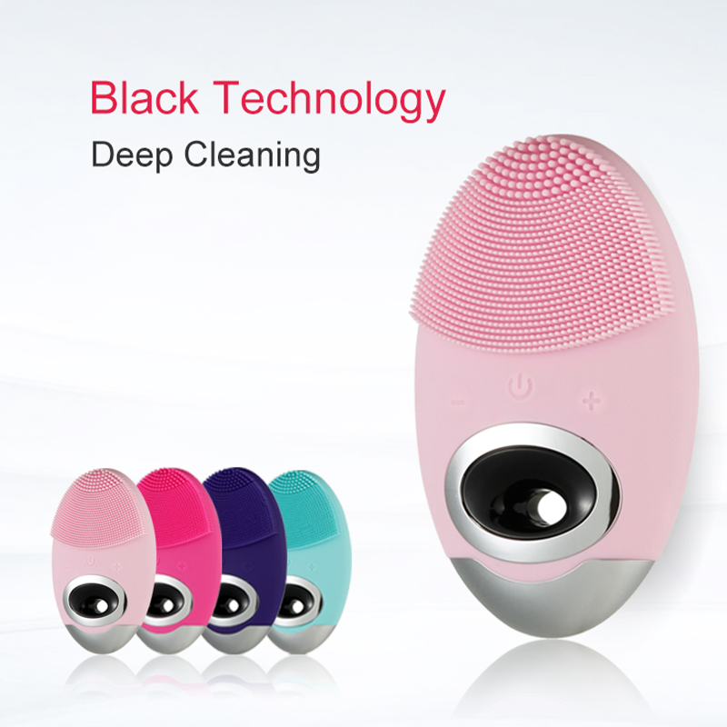 OEM/ODM Full Silicone Facial Cleaner Sonic Washing Ultrasonic Face Cleansing Brush